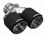 MBRP performance muffler T304 stainless steel black coated carbon fiber tip T5183CF 4 inch inlet 3 inch outlet
