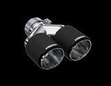 MBRP performance muffler T304 stainless steel black coated carbon fiber tip T5183CF 4 inch inlet 3 inch outlet