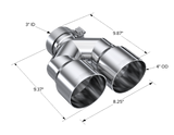 MBRP performance muffler T304 stainless steel black coated carbon fiber tip T5183 4 inch inlet 3 inch outlet
