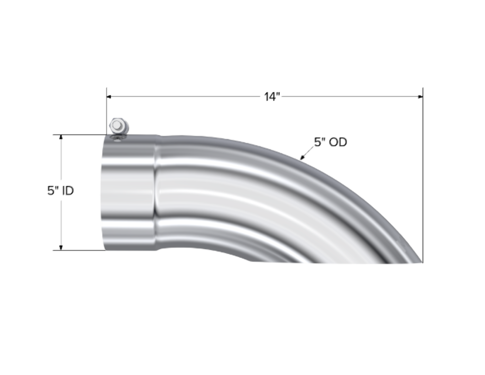 MBRP performance muffler T304 stainless steel black coated carbon fiber tip T5085 5 inch inlet/outlet