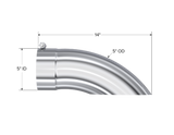 MBRP performance muffler T304 stainless steel black coated carbon fiber tip T5085 5 inch inlet/outlet
