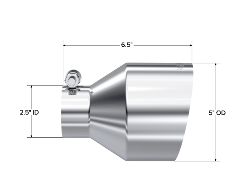 MBRP performance muffler T304 stainless steel black coated carbon fiber tip T5190 5 inch inlet/outlet
