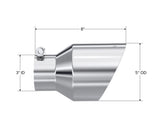 MBRP performance muffler T304 stainless steel black coated carbon fiber tip T5187 5 inch inlet 3 inch outlet