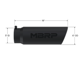 MBRP performance muffler T304 stainless steel black coated carbon fiber tip T5125BLK