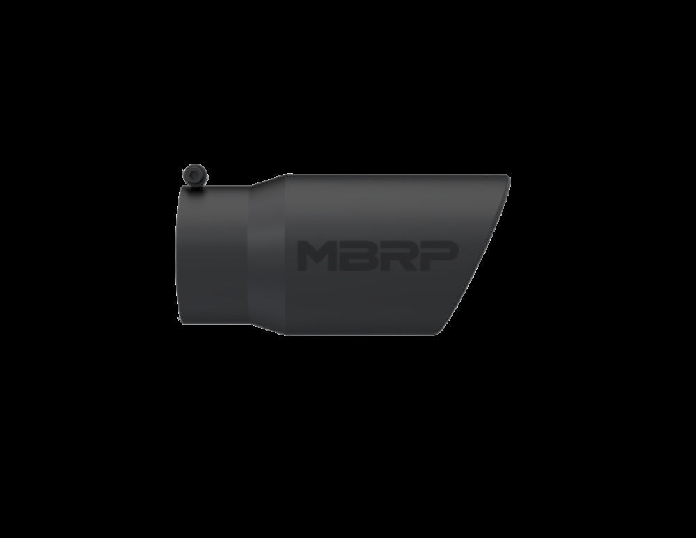 MBRP performance muffler T304 stainless steel black coated carbon fiber tip T5075BLK 5 inch inlet/outlet