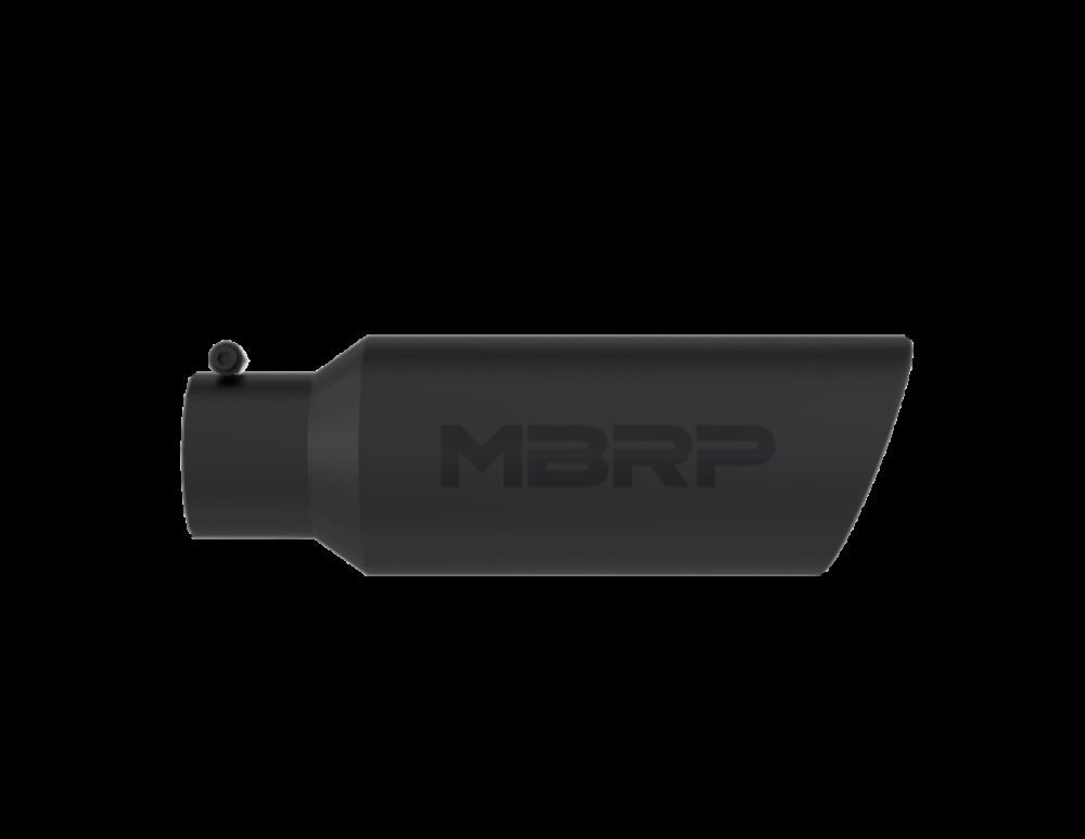 MBRP performance muffler T304 stainless steel black coated carbon fiber tip T5130BLK 4 inch inlet/outlet