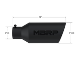 t Tip; 7in. O.D.; Rolled End; 4in. inlet 18in. in length; Black - T5126BLK MBRP Exhaust