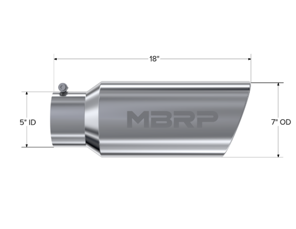 MBRP performance muffler T304 stainless steel black coated carbon fiber tip T5127 5 inch inlet/outlet