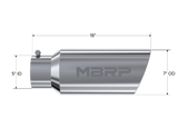 MBRP performance muffler T304 stainless steel black coated carbon fiber tip T5127 5 inch inlet/outlet