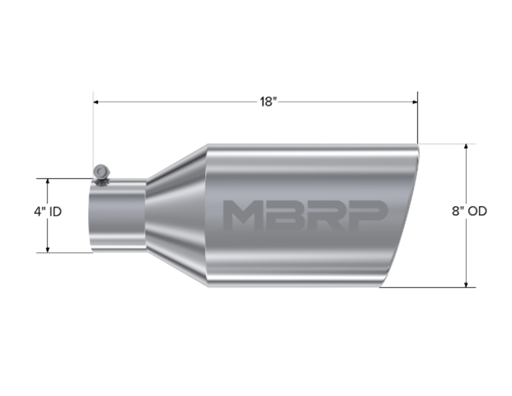 MBRP performance muffler T304 stainless steel black coated carbon fiber tip T5128 4 inch inlet/outlet