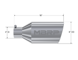 MBRP performance muffler T304 stainless steel black coated carbon fiber tip T5128 4 inch inlet/outlet
