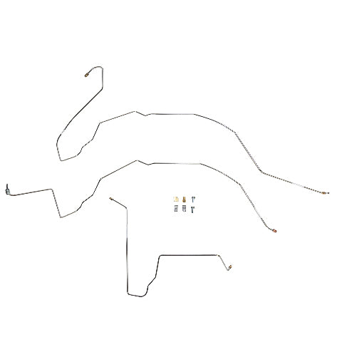 63-66 Chevrolet C10 Front Brake Line Kit Dual M/C, Power Disc Conv. Stainless TKT6412SS