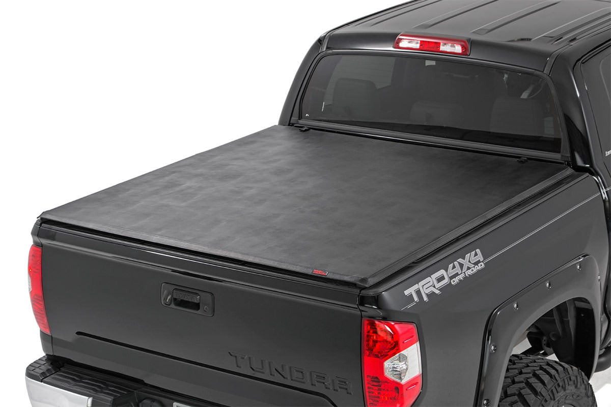 Soft Tri-Fold Bed Cover for 2007-2025 Toyota Tundra by Rough Country