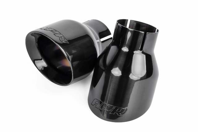 Double-Walled 4 Slash-Cut Tips (Polished Diamond Black) - Set of 2 -TPK0003 stainless steel black