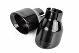 Double-Walled 4 Slash-Cut Tips (Polished Diamond Black) - Set of 2 -TPK0003 stainless steel black