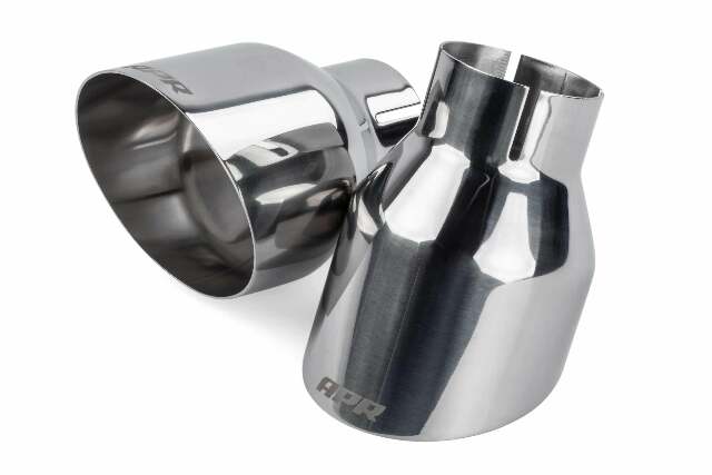 Single-Walled 4 Slash-Cut Tips (Polished Silver) - Set of 2 stainless steel polished