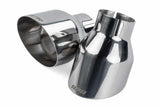 Single-Walled 4 Slash-Cut Tips (Polished Silver) - Set of 2 stainless steel polished