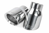 Fits 2017-24 718 Boxster Porsche Double-Walled 3.5"Cut Tips (Silver)-Set for Audi and VW stainless steel polished