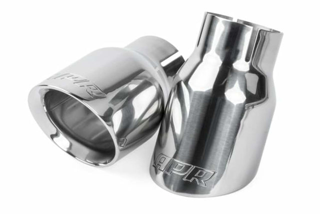 Fits 2017-24 718 Boxster Porsche Double-Walled 3.5"Cut Tips (Silver)-Set for Audi and VW stainless steel polished