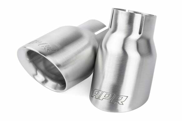 Fits 2017-24 718 Boxster Porsche Double-Walled 3.5"Cut Tips (Silver)-Set for Audi and VW stainless steel