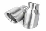 Fits 2017-24 718 Boxster Porsche Double-Walled 3.5"Cut Tips (Silver)-Set for Audi and VW stainless steel