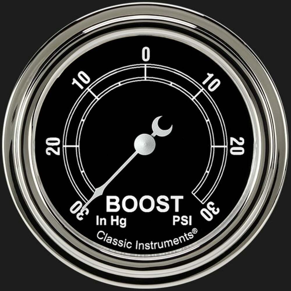 Classic Instruments Traditional 2 5/8" Boost/Vac Gauge TR341SLF