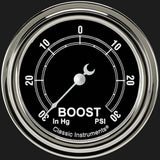Classic Instruments Traditional 2 5/8" Boost/Vac Gauge TR341SLF