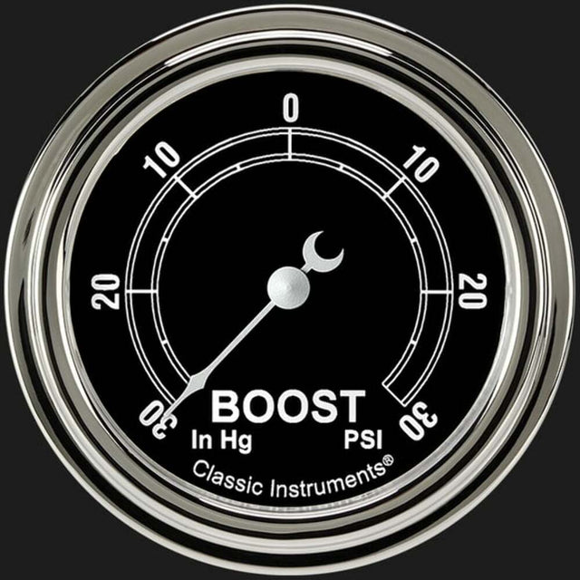 Classic Instruments Traditional 2 5/8" Boost/Vac Gauge TR341SLF