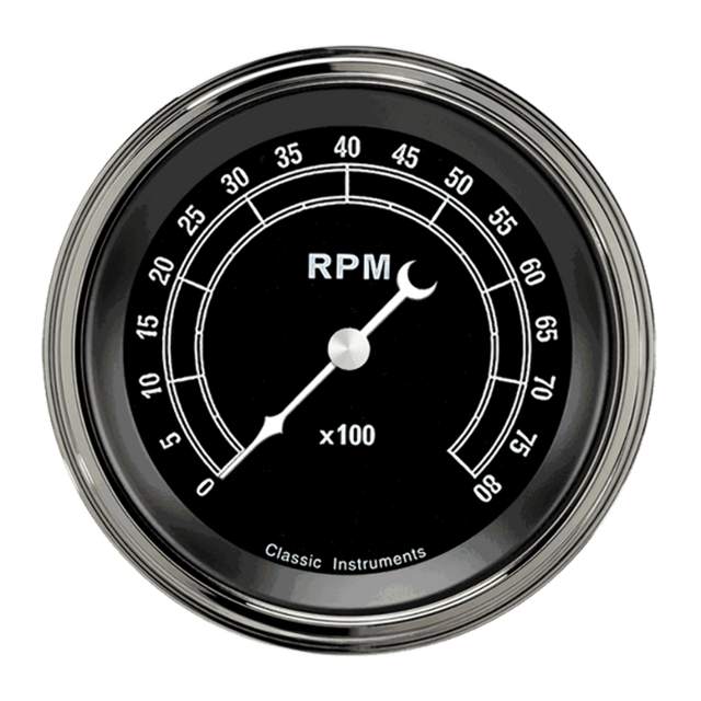 Classic Instruments Traditional 3 3/8" Tachometer TR80SLF