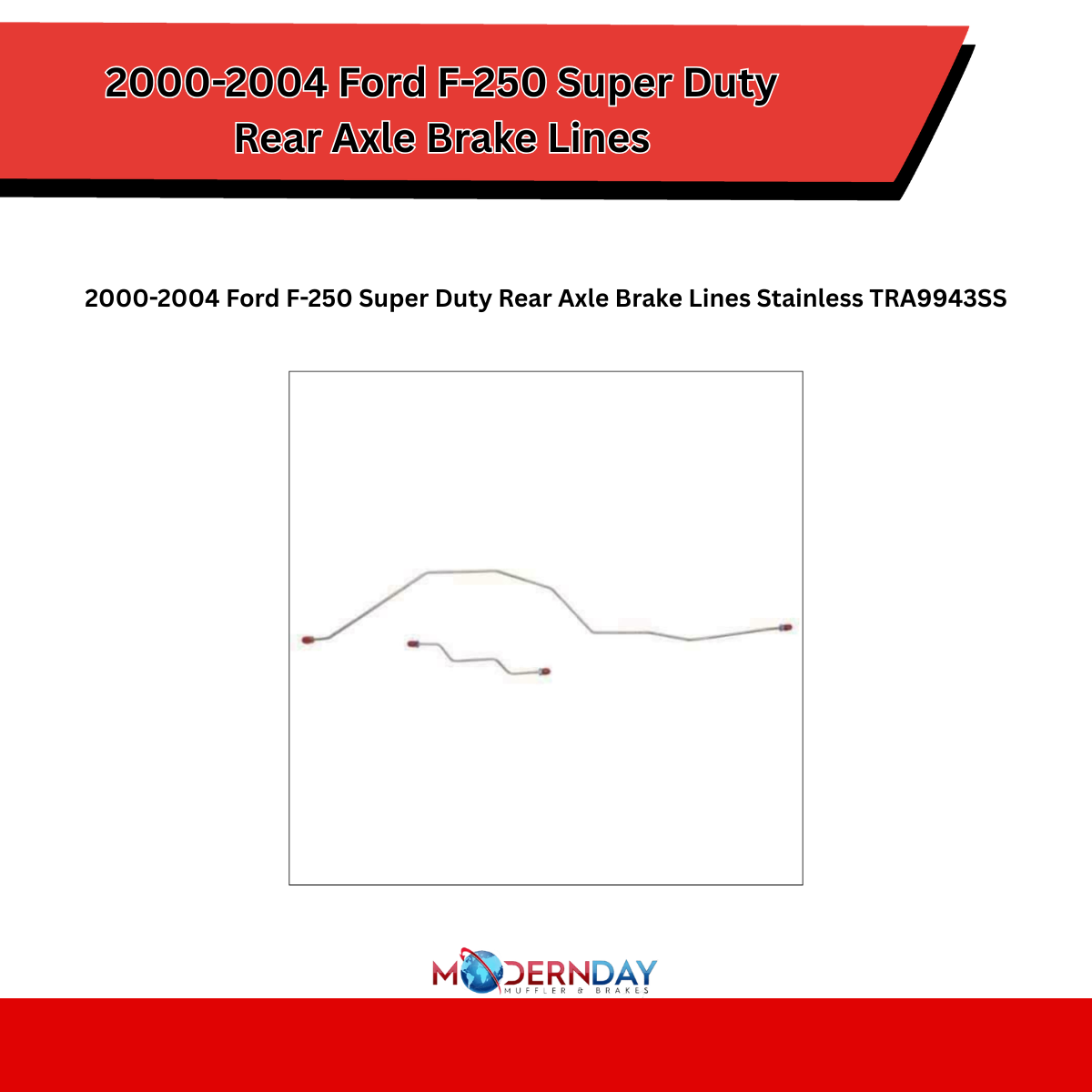 Brake Line for 2000-2004 Ford F-250 Super Duty Rear Axle stainless steel