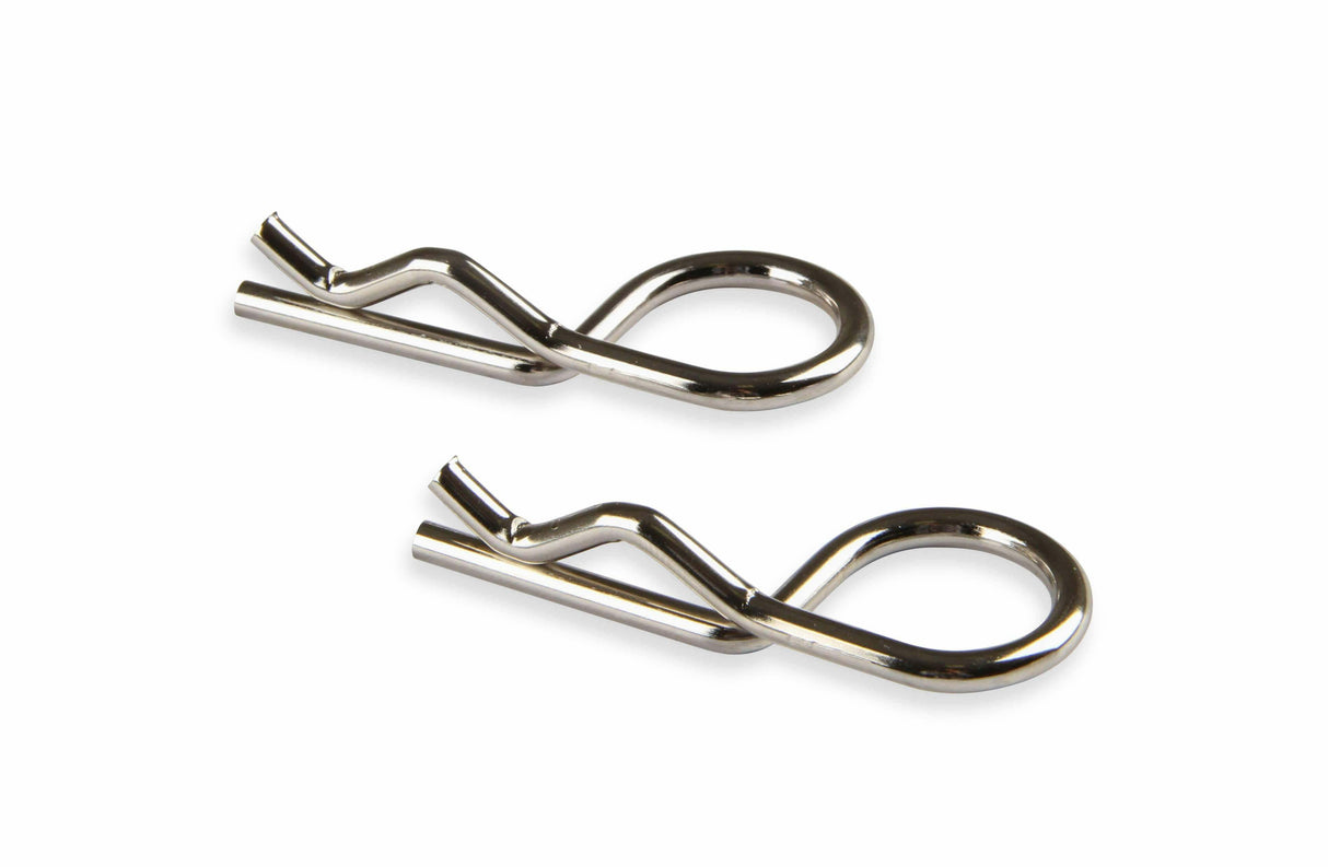 Mr. Gasket trans am camaro hood pin kit 7/16 w/ SAFETY PINS w/ SCREW IN PLATES 7/16-20 thread chrome steel 2493