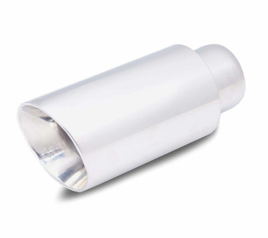 XFORCE TS-AW35 - S/Steel Round Angle Cut Weld-On Single Polished Exhaust Tip