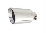 XFORCE Exhaust TS-AW4SJ-76 SS Round Angle Cut Clamp-On Single Exhaust Tip