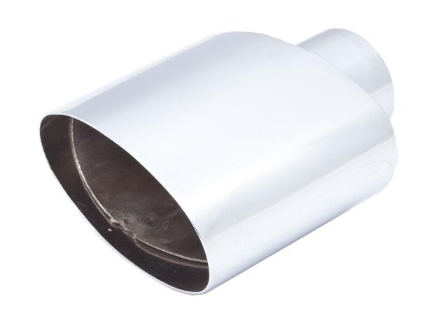 XFORCE TS09 - S/Steel Passenger Side Oval Angle Cut Weld-On Single Exhaust Tip