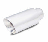XFORCE TS33 - S/Steel Round Rolled Edge Straight Cut Weld-On Single Exhaust Tip