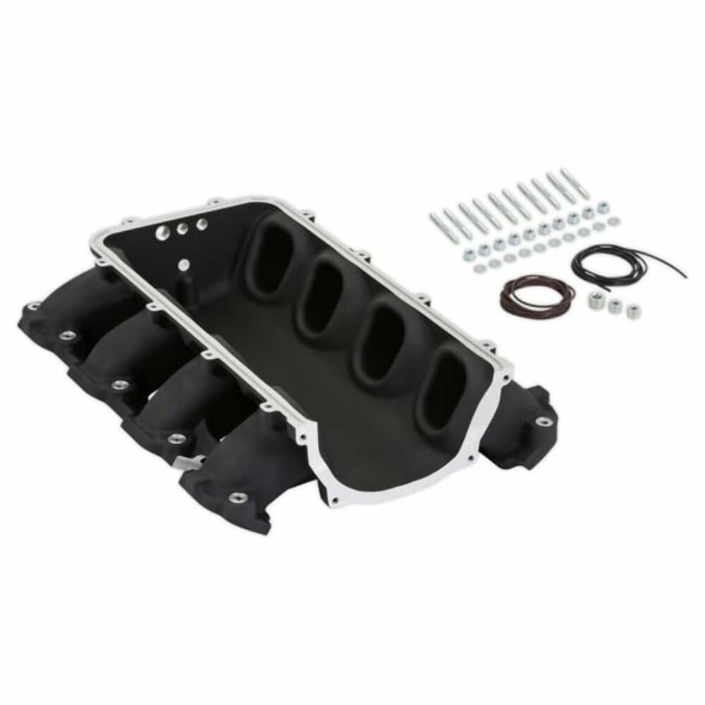 Holley EFI Ultra Lo-Ram Manifold Base-Gm Gen V Lt Front-Feed Direct Inject-Black-300-712BK for Ram Corvette black aluminum