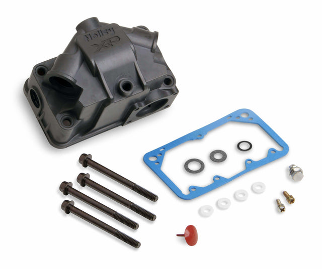Holley Ultra XP Aluminum Fuel Bowl Kit - Hard Core Gray - 134-78HB black aluminum