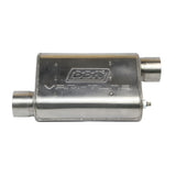 Universal 3 Inch Varitune Adjustable Muffler Double Offset (439 S/S)-31035 for Ford Mustang