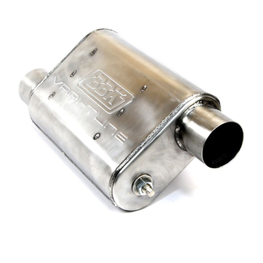 Universal 3 Inch Varitune Adjustable Muffler Double Offset (439 S/S)-31035 for Ford Mustang