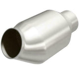 MagnaFlow universal catalytic converter 2.25 inch inlet/outlet stainless steel CARB compliant OBDII 59975