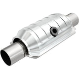 MagnaFlow universal catalytic converter with sensor port mid-bed 2.25 inch inlet/outlet stainless steel CARB compliant OBDII 54055