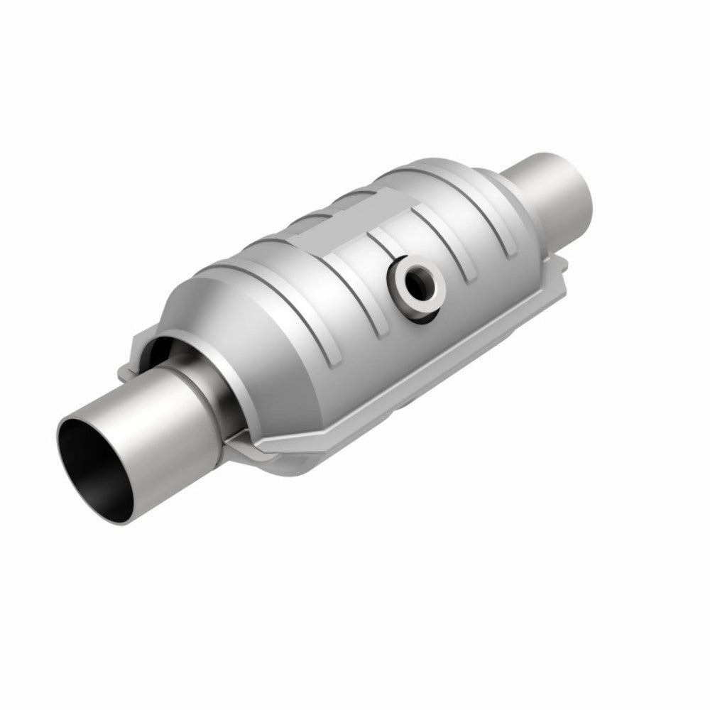 MagnaFlow universal catalytic converter with sensor port mid-bed 2.25 inch inlet/outlet stainless steel CARB compliant OBDII 54055