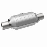 MagnaFlow universal catalytic converter with sensor port mid-bed 2.25 inch inlet/outlet stainless steel CARB compliant OBDII 54055