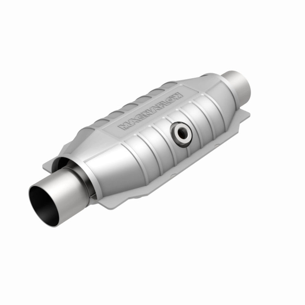 MagnaFlow universal catalytic converter 2.25 inch inlet/outlet stainless steel CARB compliant OBDII 94055