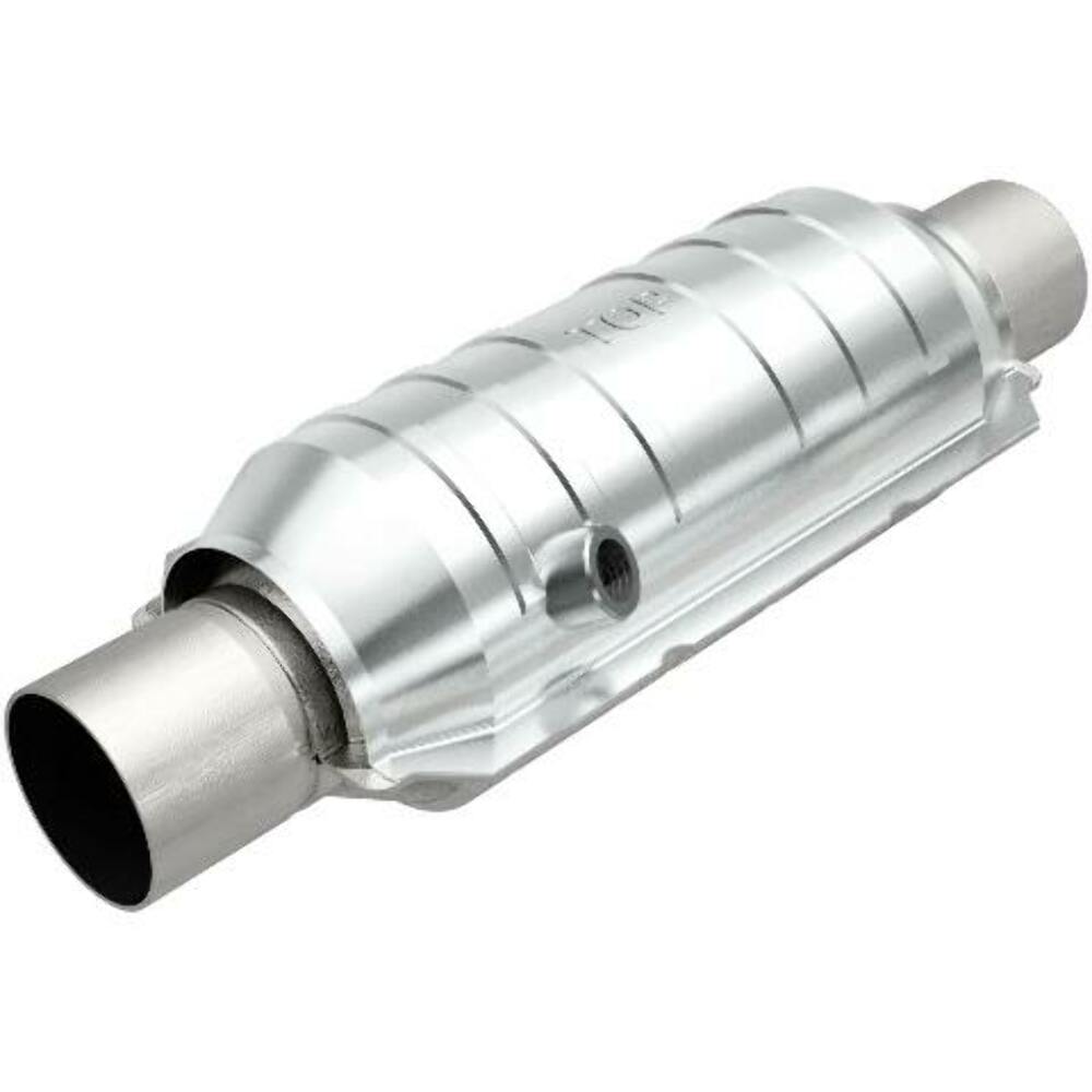 MagnaFlow universal catalytic converter 2.25 inch inlet/outlet stainless steel Federal EPA compliant OBDII 52325