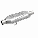 MagnaFlow universal catalytic converter 2.25 inch inlet/outlet stainless steel CARB compliant OBDII 94415
