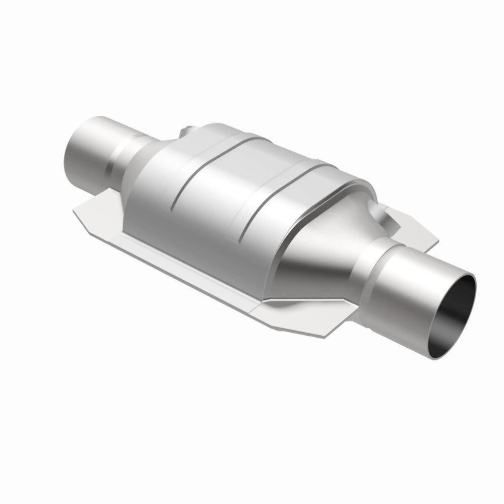 MagnaFlow universal catalytic converter 2.25 inch inlet/outlet stainless steel CARB compliant OBDII 91065