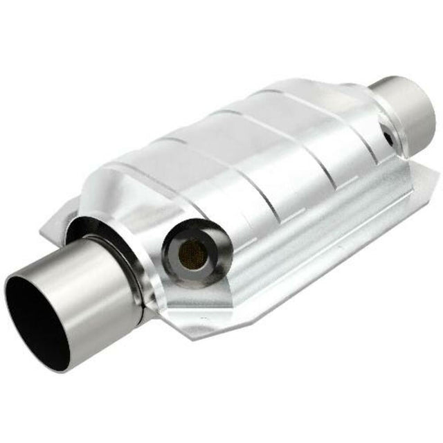 MagnaFlow universal catalytic converter 2.25 inch inlet/outlet stainless steel CARB compliant OBDII 94165