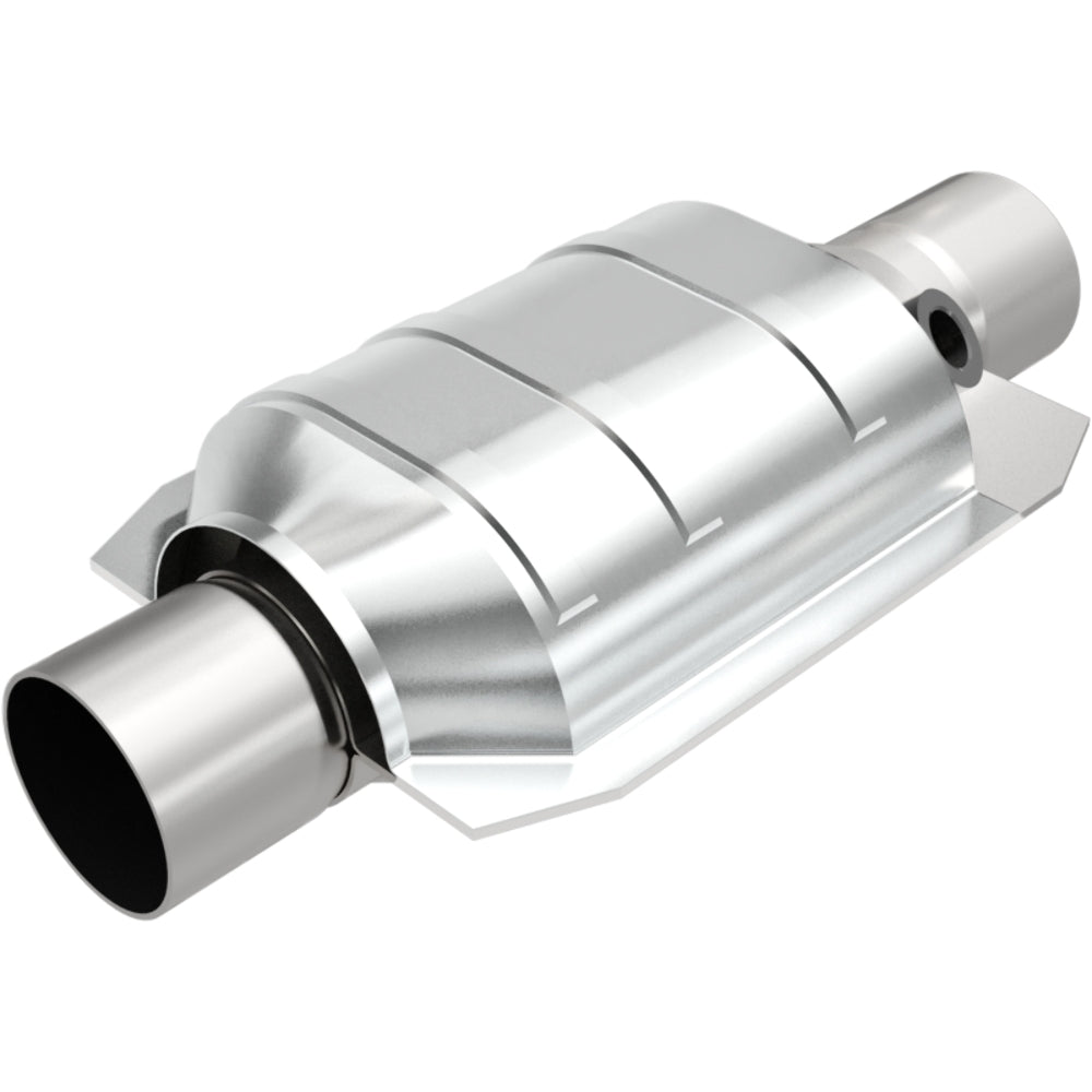 MagnaFlow universal catalytic converter 2.25 inch inlet/outlet stainless steel CARB compliant OBDII 91035