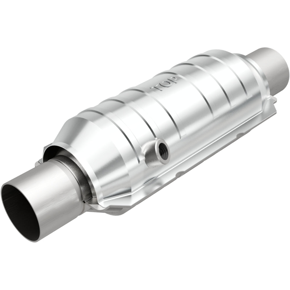MagnaFlow universal catalytic converter 2.5 inch inlet/outlet stainless steel Federal EPA compliant OBDII 52326